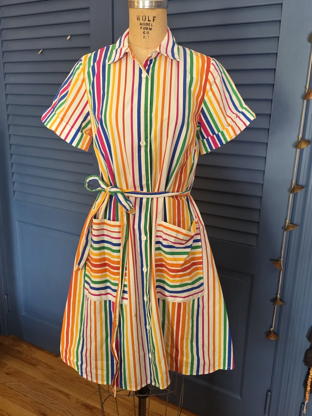 Christopher John Rogers x Target Rainbow Stripe Belted Shirt Dress - Size 2